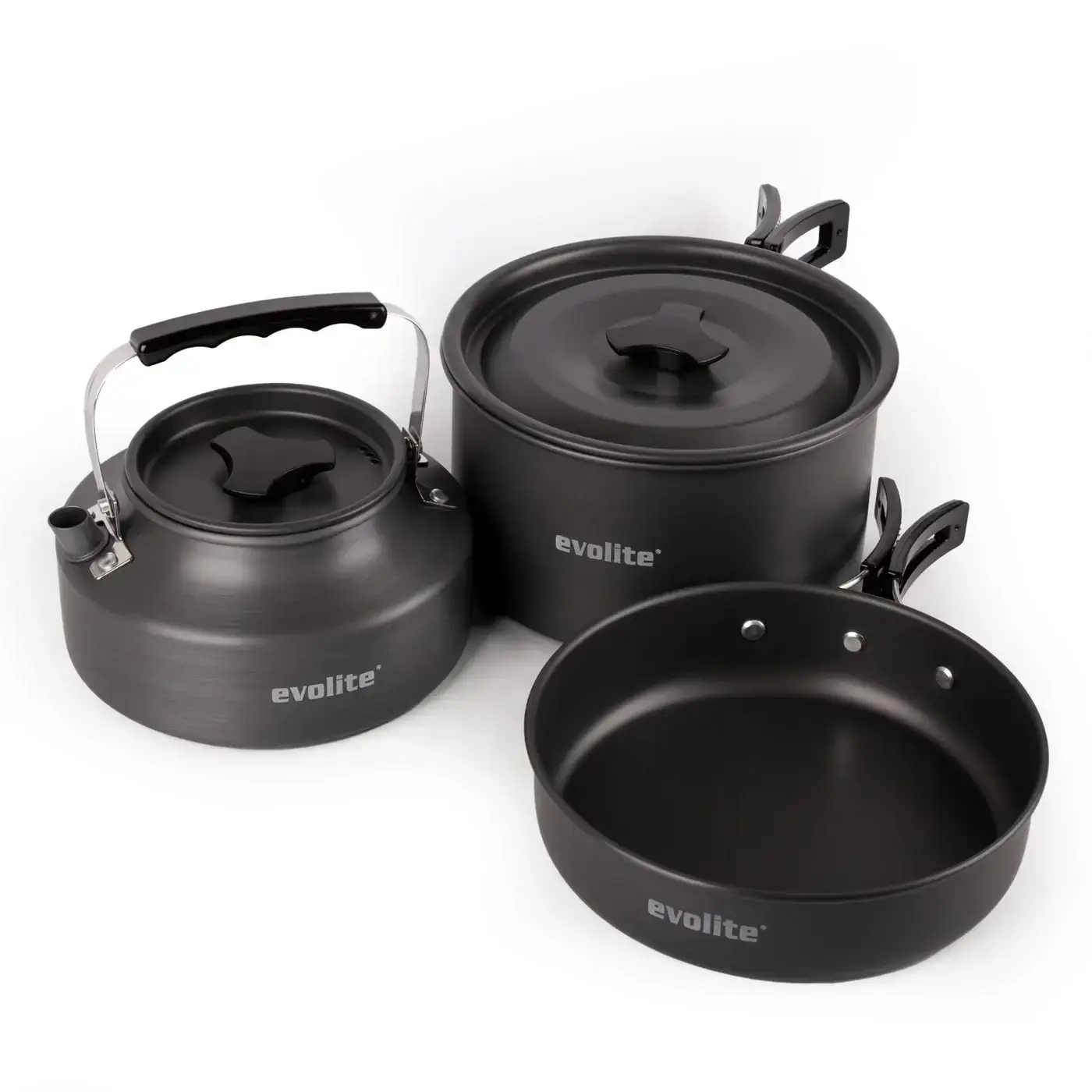 Evolite Tria Pot 3’lü Kamp Tencere Seti - Çaydanlıklı