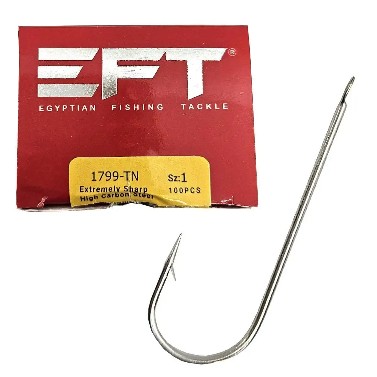 EFT Hook 1799 Beyaz Tin Düz Olta İğnesi