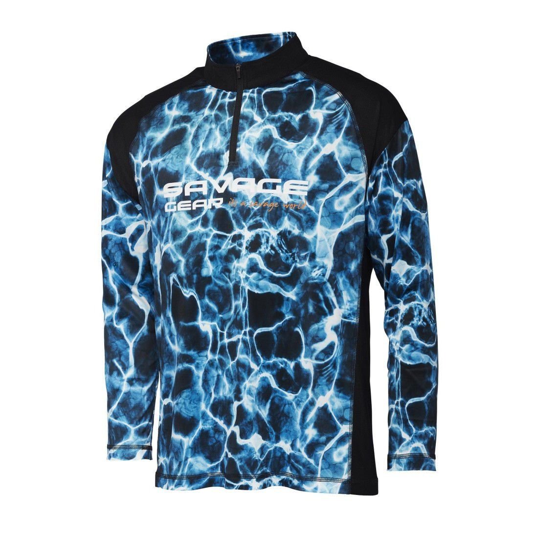 Savage Gear Marine UV Long Sleeve Tee Sea Blue Uzun Kollu Tshirt