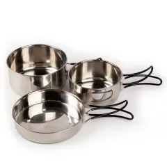 Evolite Evercamp 2-3 Kişilik Çelik Kamp Tencere Seti