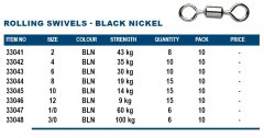 Okuma Rolling Swivels Black