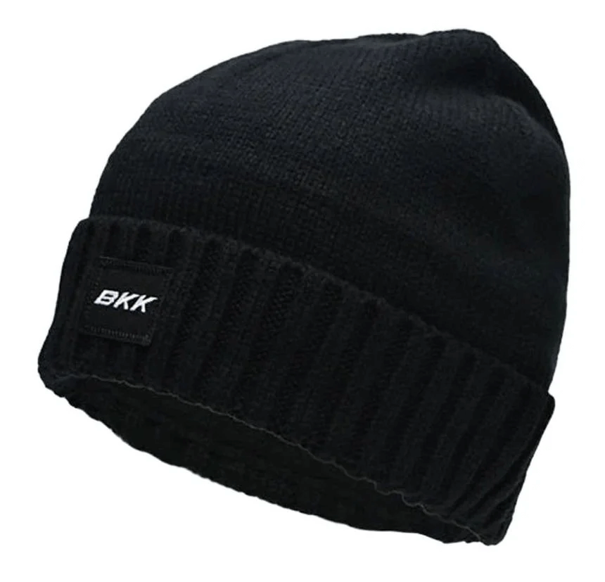 BKK Logo Beanie Siyah Erkek Bere - Mikro Polar Astarlı Outdoor Bere