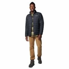Columbia Powder Lite II Siyah Erkek Mont | Omni-Heat™ Reflective Teknolojisi