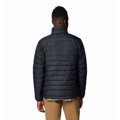 Columbia Powder Lite II Siyah Erkek Mont - Omni-Heat™ Teknolojili Kışlık Su Geçirmez Ceket