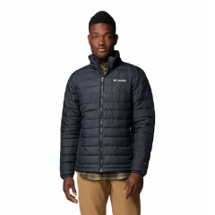 Columbia Powder Lite II Siyah Erkek Mont - Omni-Heat™ Teknolojili Kışlık Su Geçirmez Ceket