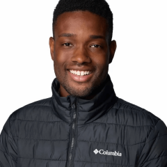 Columbia Powder Lite II Siyah Erkek Mont - Omni-Heat™ Teknolojili Kışlık Su Geçirmez Ceket