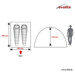 Evolite Trip Mono Dome 2 Kişilik Kamp Çadırı | 1000mm Su Geçirmez | 1.6kg Hafif