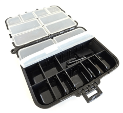 Kendo MB9026 Plastik Kutu - Balıkçı Takım Kutusu - Siyah