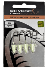 Savage Gear LRF Micro Sandeel Jighead - Glow Teknolojili 4’lü Set #8