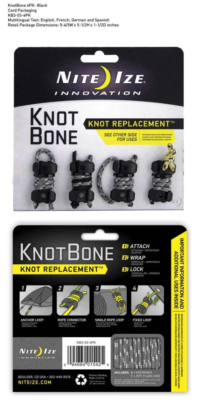 Nite-ize Knotbone No3 4’lü Set İpli