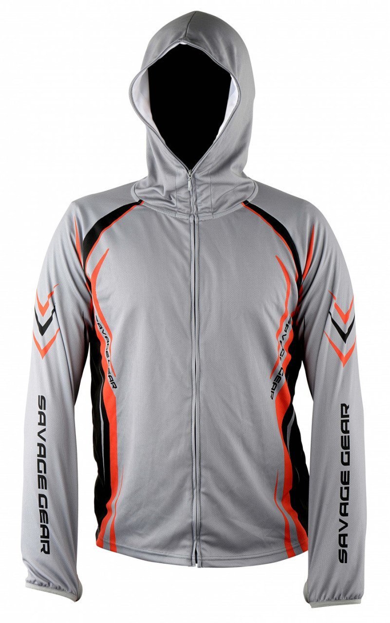 Savage gear SunProtec Zip Hoodie Grey