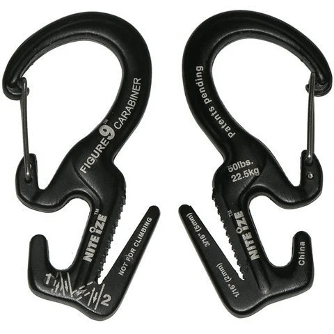 Nite-Ize Figure 9 Karabina Small Black - Düğümsüz İp Germe Sistemi