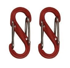 Nite-ize S-Biner Plastik Karabina Kanca Size 0-2PK Kırmızı