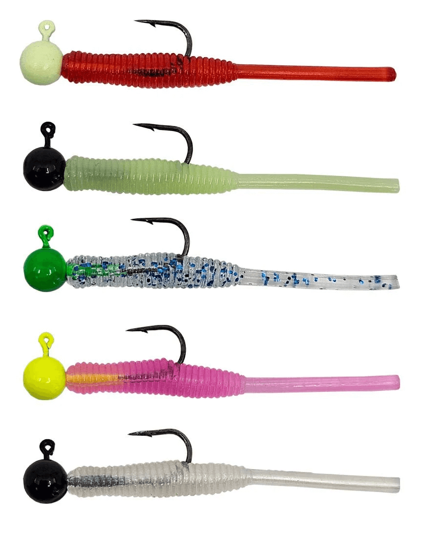 Kendo Hook Worm Jighead LRF Silikon Yem Seti 1gr 4.5cm 5 Adet