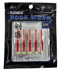 Kendo Hook Worm Jighead LRF Silikon Yem Seti 1gr 4.5cm 5 Adet