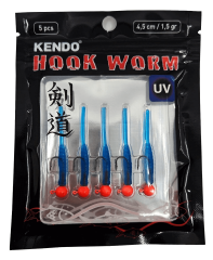 Kendo Hook Worm Jighead ve LRF Silikonu - Profesyonel Balıkçıların Tercihi Head Yellow+Red