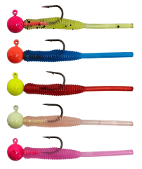 Kendo Hook Worm Jighead ve LRF Silikonu - Profesyonel Balıkçıların Tercihi Head Yellow+Red