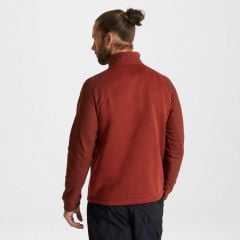 Craghoppers Barker HZ Erkek Polar Ceket | Yarım Fermuarlı Mikro Polar | Bordo