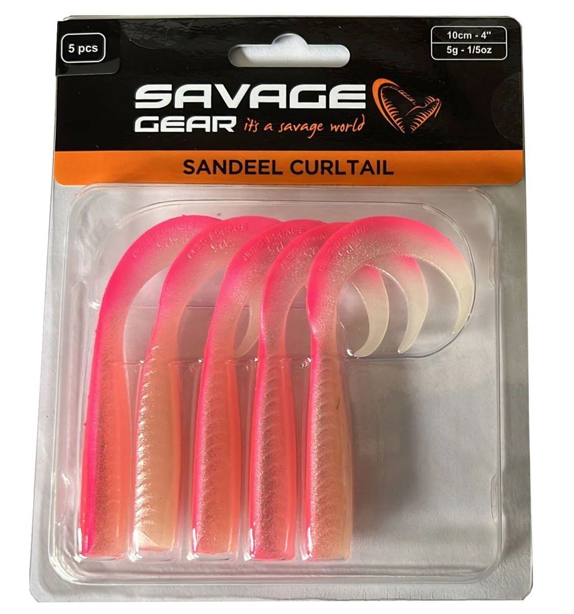 Savage Gear LB Sandeel Curltail 7cm Pink Glow Silikon Balık (6 Adet)