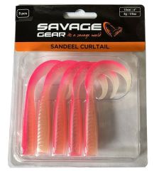 Savage Gear LB Sandeel Curltail 7cm Pink Glow Silikon Balık (6 Adet)