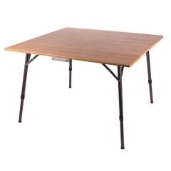 FreeCamp Terra Bambu Katlanır Kamp Masası 90x90cm Ayarlanabilir