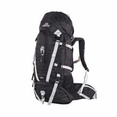 QuickUP 65L Trekking Sırt Çantası - Profesyonel Doğa Yürüyüş Çantası Siyah