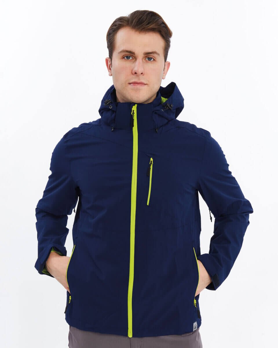 Mapamyumco Erkek Rüzgarlık Ceket Su Geçirmez Windbreaker Lacivert