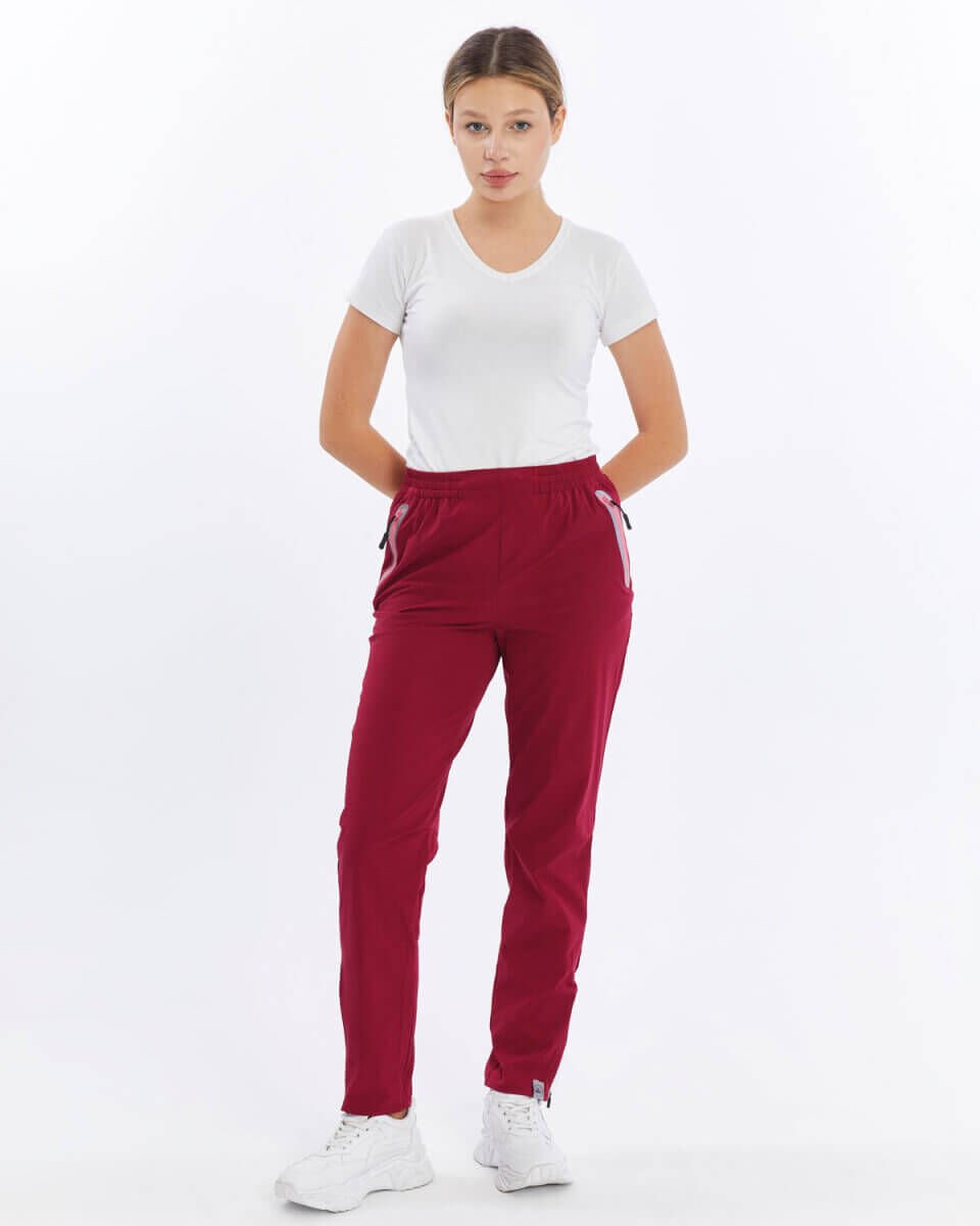 Mapamyumco Quick Dry Kadın Trekking Pantolon Bordo UPF 50+