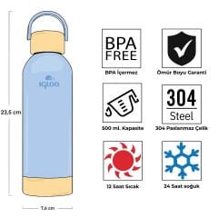IGLOO Hydrate Pro Çelik Termos 500ml Buzul Mavi