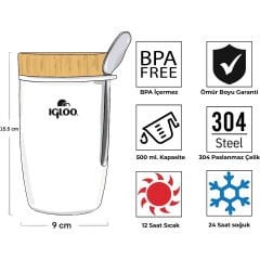 Igloo Bamboo Yemek Termosu 500ml