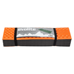 Evolite UltraLight Comfort Z Tipi Katlanır Kamp Matı - Hafif XPE Köpük - Siyah/Turuncu