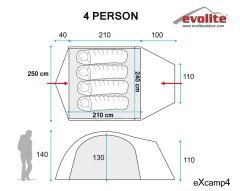 Evolite Excamp 4 Pro Çadır - 4 Mevsim